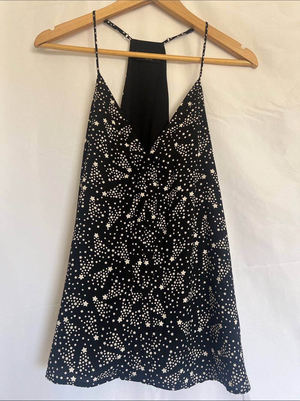Vici Black and White Starprint spaghetti strap top